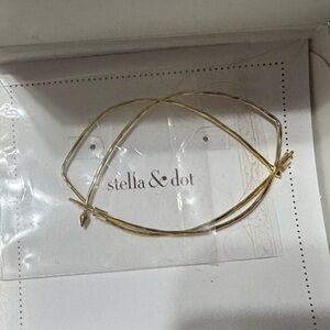 Stella & Dot Large Hammered Hoops - Retired